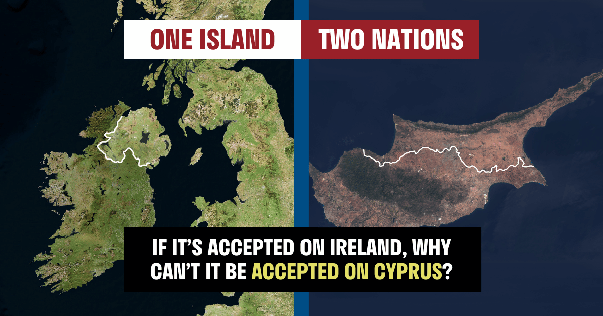 It works on the island of Ireland, why can't it work on Cyprus? #TwoStates #KKTC #Freedom #Fairness